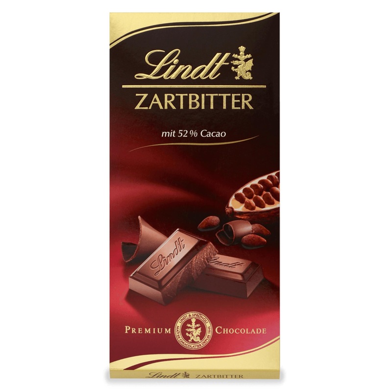 Lindt dark chocolate 52% cocoa content 100 g