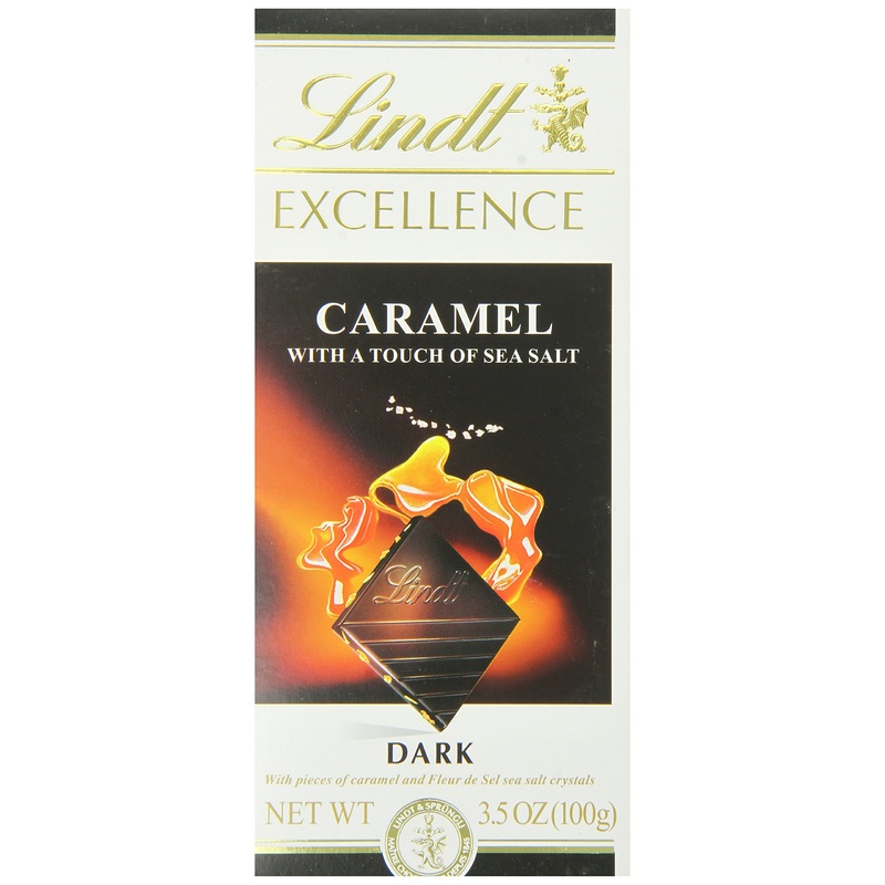 Lindt Excellence Bar, Caramel with a Touch of Sea Salt, 3.5 Ounce 3.5 Ounce (Pack of 1)