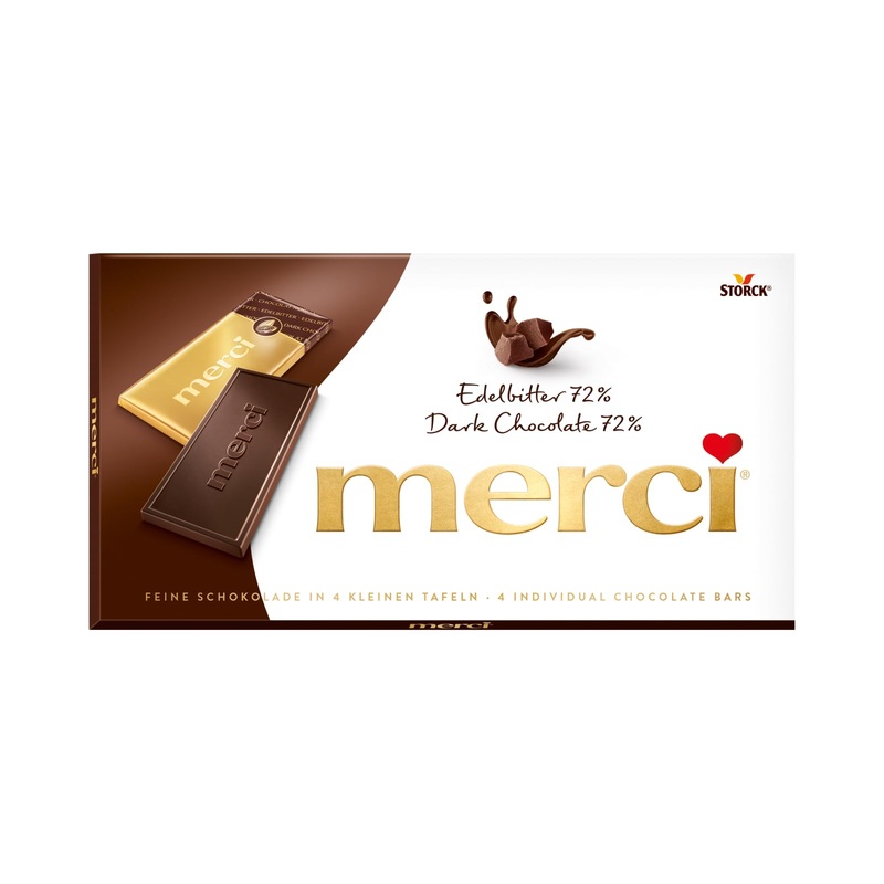 Merci panel chocolate noble bitter 72 percent-1 x 100g-finest tablet made of noble chocolate chocolate for snacking sharing and giving away Edelbitter 100 g (1 Pack)