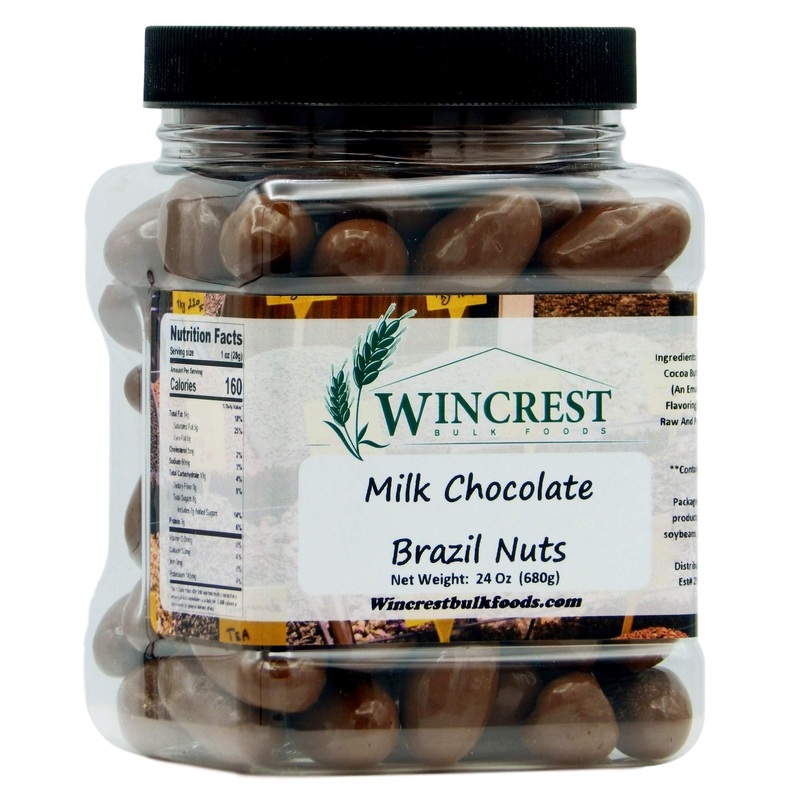 Milk Chocolate Brazil Nuts – 1.5 Lb Tub