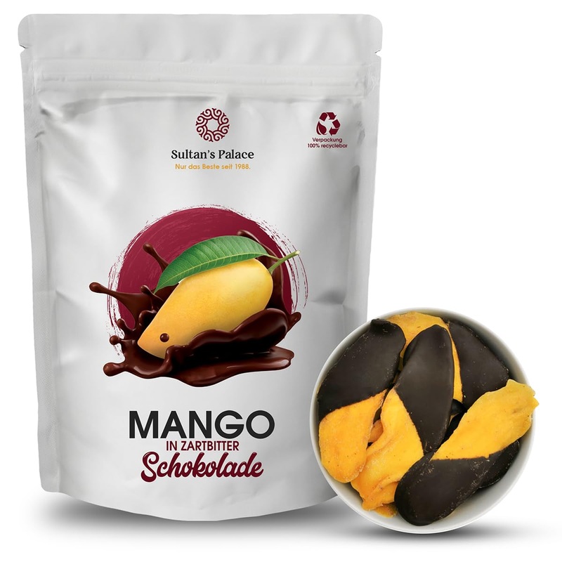 Sultan s Palace dried mango in dark chocolate – 1000 g – Feinherbe Bitter chocolate – chocolate fruits – gift idea mano 1000 g