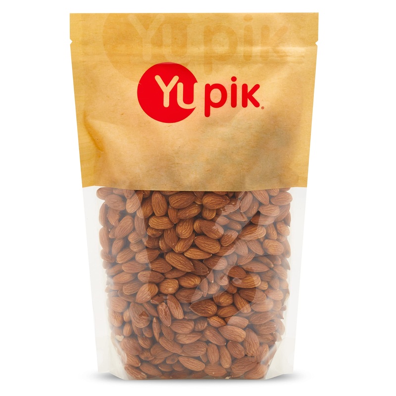 Yupik Raw California Almonds Large Size 1 kg 6 Count Gluten-Free Kosher Vegan Natural Whole Nuts Unsalted Unroasted Oil-Free High in Fiber Nutritious Nuts Healthy Snacks Almonds 1 kg 6 Count