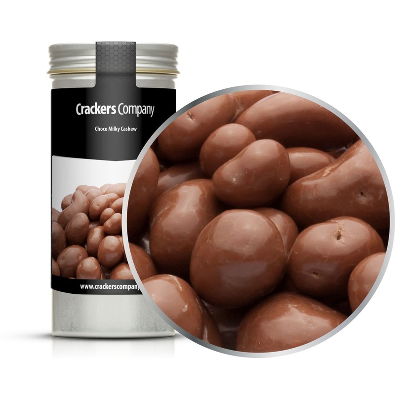 4 x 105 g cashew nuts in a delicate melting whole milk chocolate crisp cashew nuts vegetarian gluten -free milk chocolate 4 x 105g in aluminum can (420g)