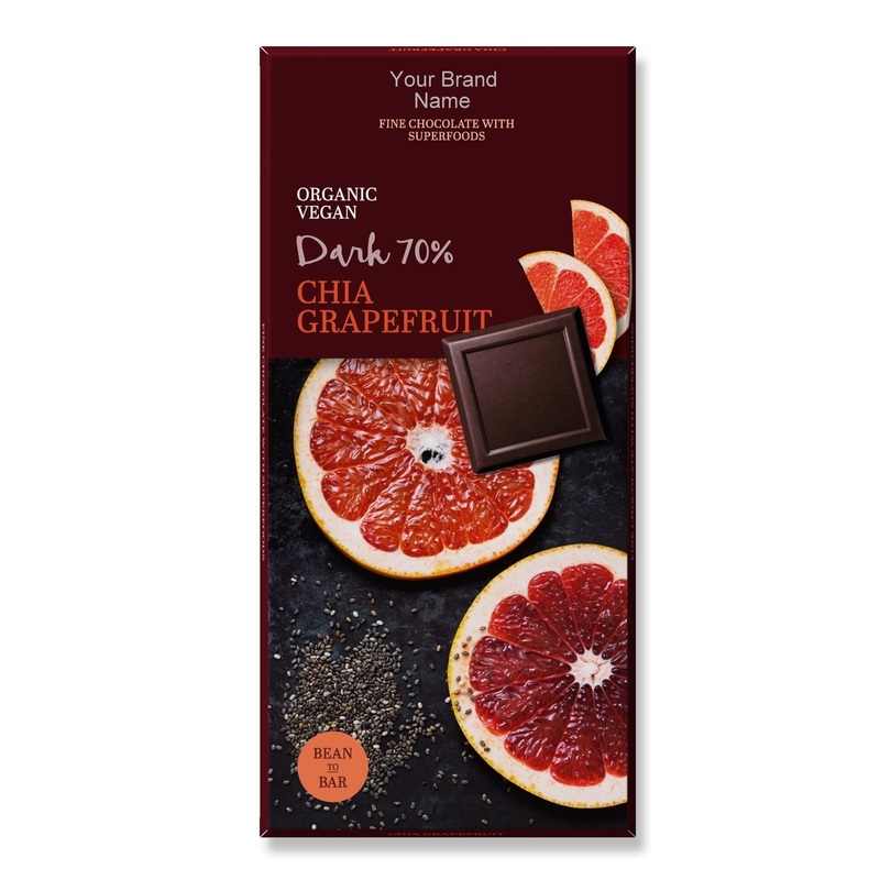 Benjamissimo Organic Vegan Chocolate Bars 70g (Chia Grapefruit Single) Chia Grapefruit Single