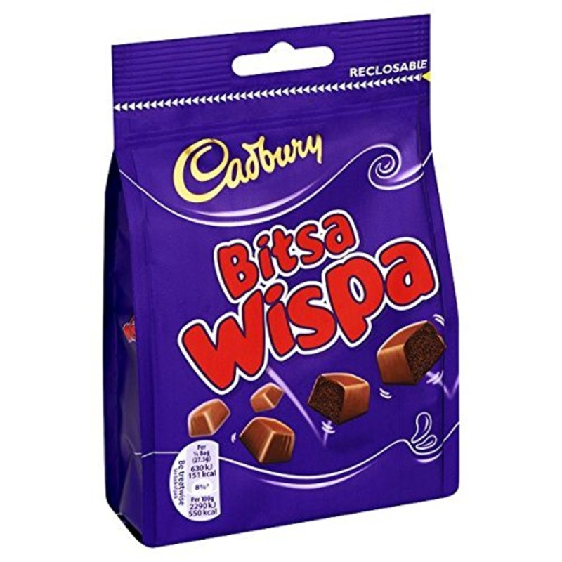 Cadbury Bitsa Wispa Chocolate 10 x 110g Bags (Bulk Buy)