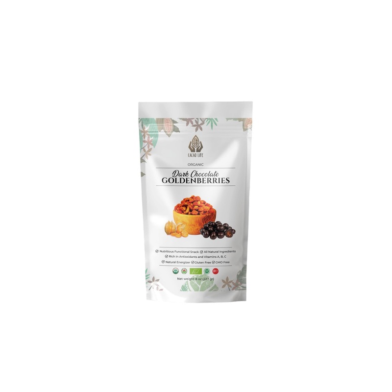 Dark Chocolate Golden Berries | Vegan | Gluten Free Snacks | 100% Organic | NON GMO | 227gr