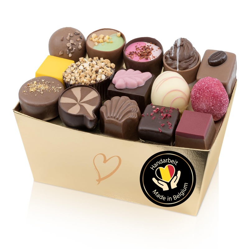 Epralinchen Hand processed Belgian luxury chocolates-ballotine exclusive 500g tw.With alcohol – delicious chocolate made in Belgium – special chocolate mixture exclusively with alcohol 500 g
