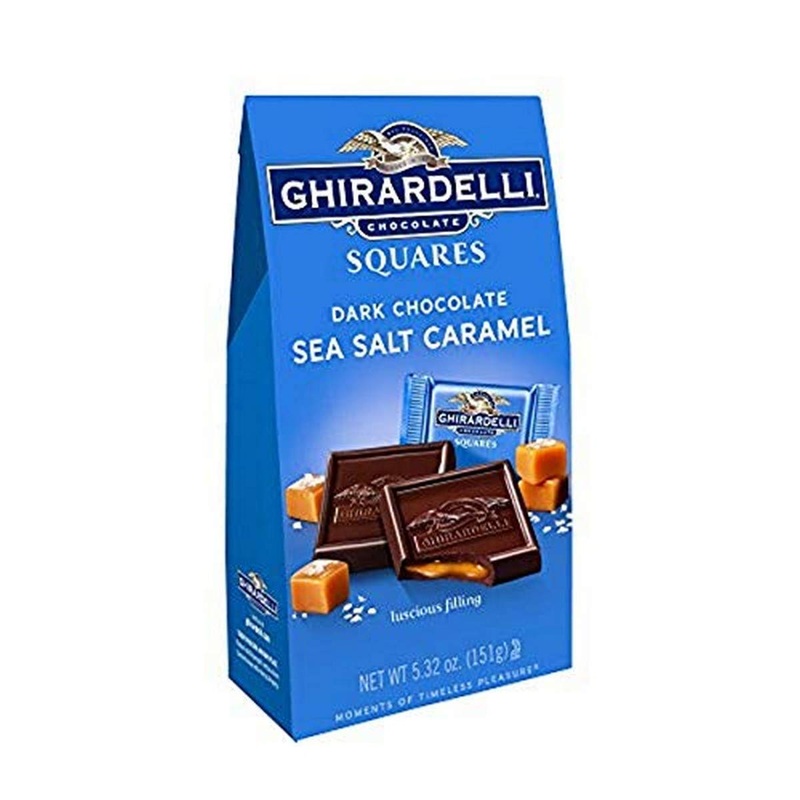 Ghirardelli Dark and Caramel Sea Salt, Chocolate Squares, 5.32 Ounce (Pack of 1) Caramel 5.32 Ounce (Pack of 1)