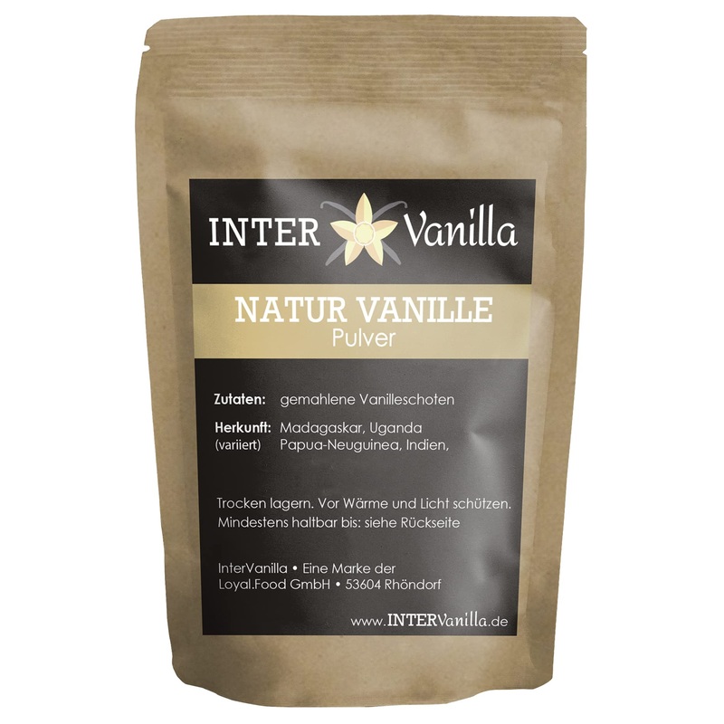 Intervanilla natural vanilla ground vanilla powder 25g from 100% real premium vanilla pods.Vanilla Bean Powder.Vanilla powder without additives without sugar 25 g (1 Pack)