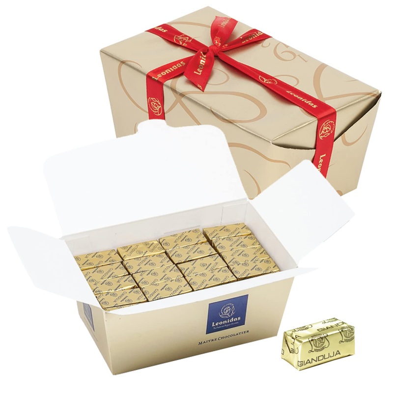 Leonidas Belgian Chocolates | Gianduja Pure Praline Collection | 500g 45 Pieces Hazelnut Gianduja Chocolates in a Beautiful Gift Ballotin Box Individually wrapped | Imported fine Chocolate from Belgium 45 Count (Pack of 1)