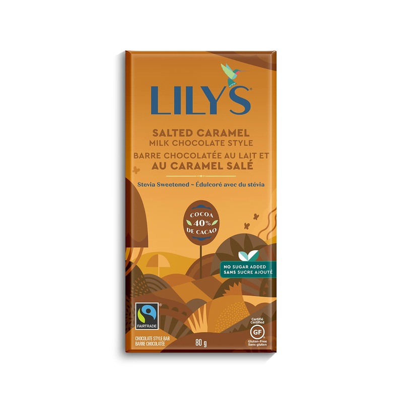 Lily’s Sweets 40% Chocolate Salted Caramel 12 pack Sea Salt