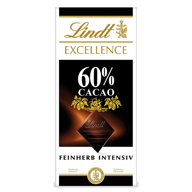 Lindt Excellence 60 % cocoa – fine -torn fine bitter chocolate |100 g Tafel |Full-bodied bitter chocolate |Intensive cocoa taste |Dark chocolate |Vegan chocolate |Chocolate gift Excellence 60%