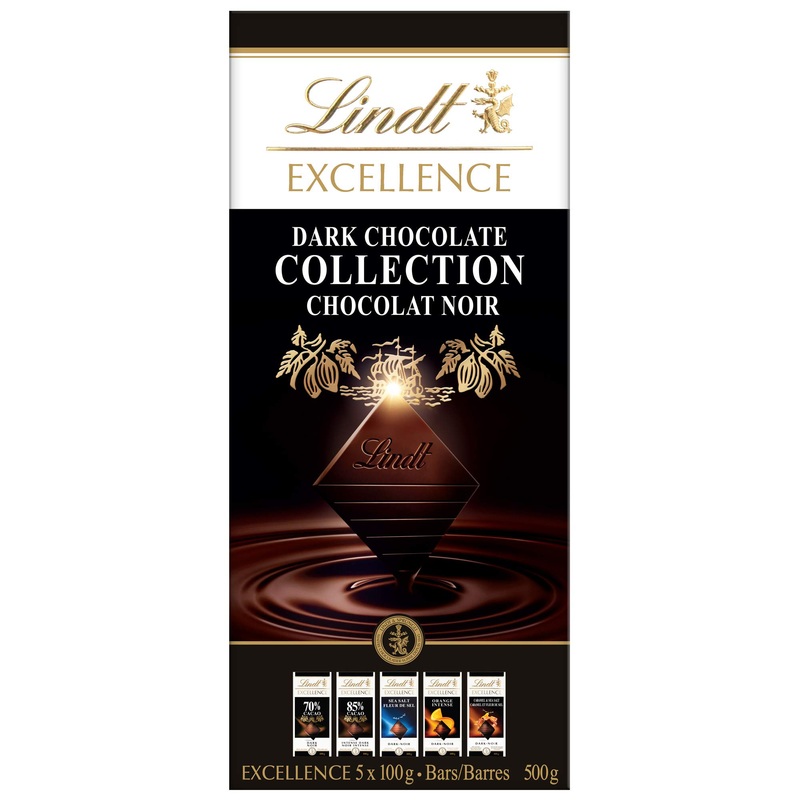 Lindt Excellence Dark Chocolate Bar Collection 100 g (Pack of 5 Bars) 1 Bar Each – 70% 85% Sea Salt Orange Caramel-Sea Salt