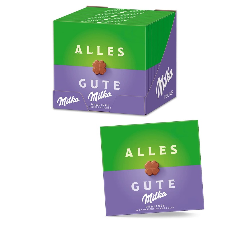 Milka Alles Gute Pralines 10 x 110g Fine pralines made from Alpine milk chocolate with cocoa cream filling