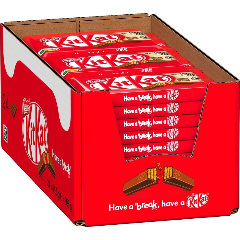 Nestl Kitkat Classic chocolate bar crispy bar with milk chocolate & crispy waffle 24-pack (24×41.5g) chocolate bar (1 Pack)