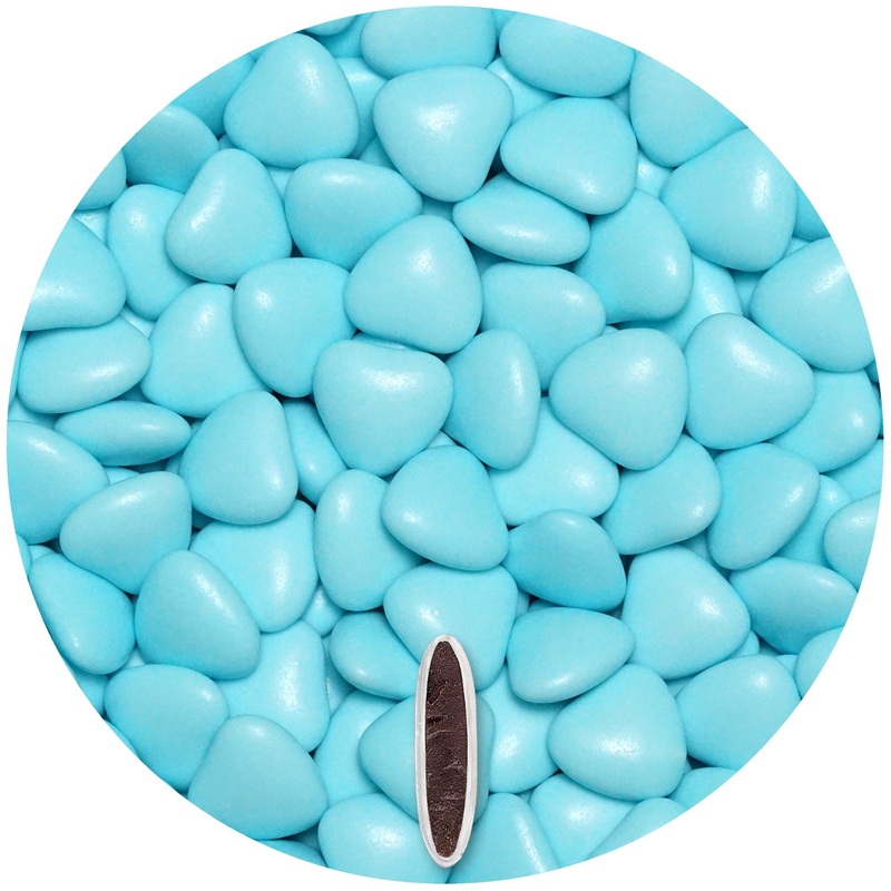 One -Ein chocolate heart 500g approx. 245 pcs light blue shine – guest gifts wedding chocolate chocolate chocolate chocolate lenses heart candy bar candy wedding almonds baptismal tanks heart dragea light blue 500 g (1 Pack)