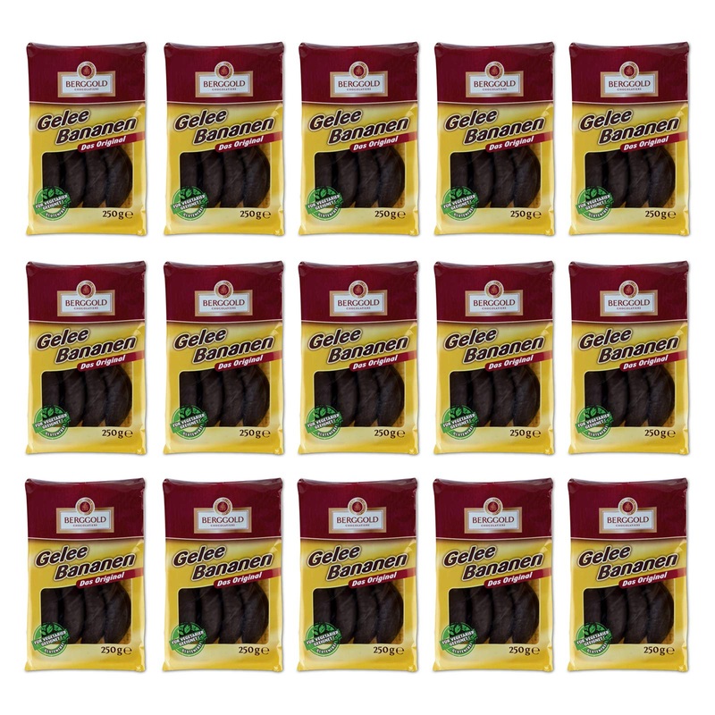 Pack of 15 Berggold Jelly Bananas (15 x 250 g)