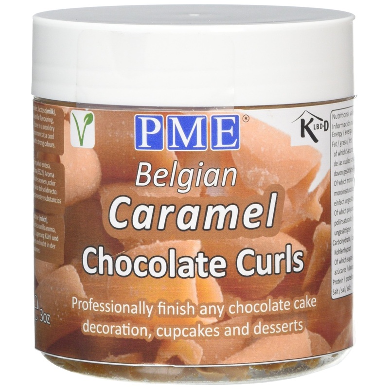 PME Belgian Caramel Chocolate Curls 85 g
