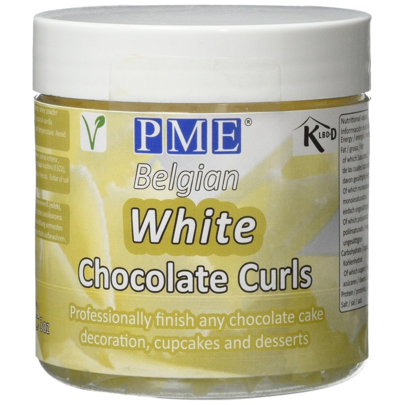 PME Belgian White Chocolate Curls 85 g