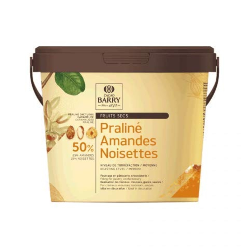 Praline Almond/Hazelnuts 50% 25% Almonds 25% Hazelnuts Pot 1 kg