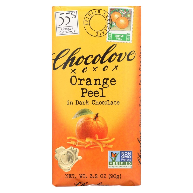 Chocolove Orange Peel in Dark Chocolate 55% Cocoa 3.2 oz (90 g)