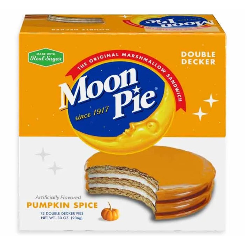 Double Decker Pumpkin Spice Moon Pies: 12-Piece Box