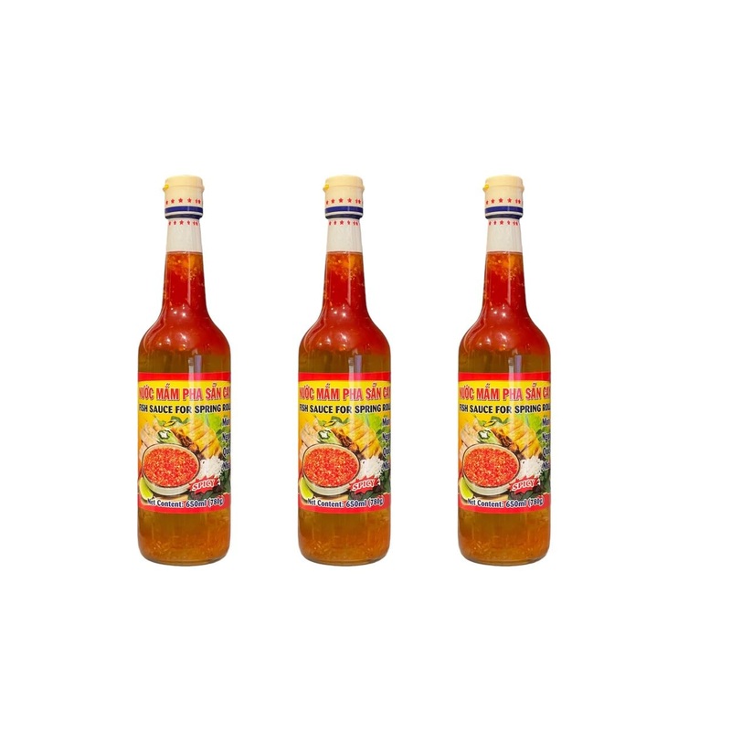 Fish And Soy Sauce (3 Packs, Spicy Fish Sauce For Spring Roll)