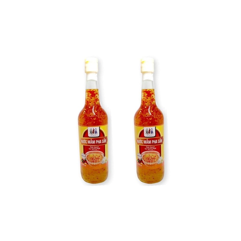 Generic 2 Packs – Fish Sauce For Spring Roll Glass Bottle – Nuoc Mam Pha San Dung Goi Cuon Chai Thuy Tinh – 650 Ml Per Glass Bot