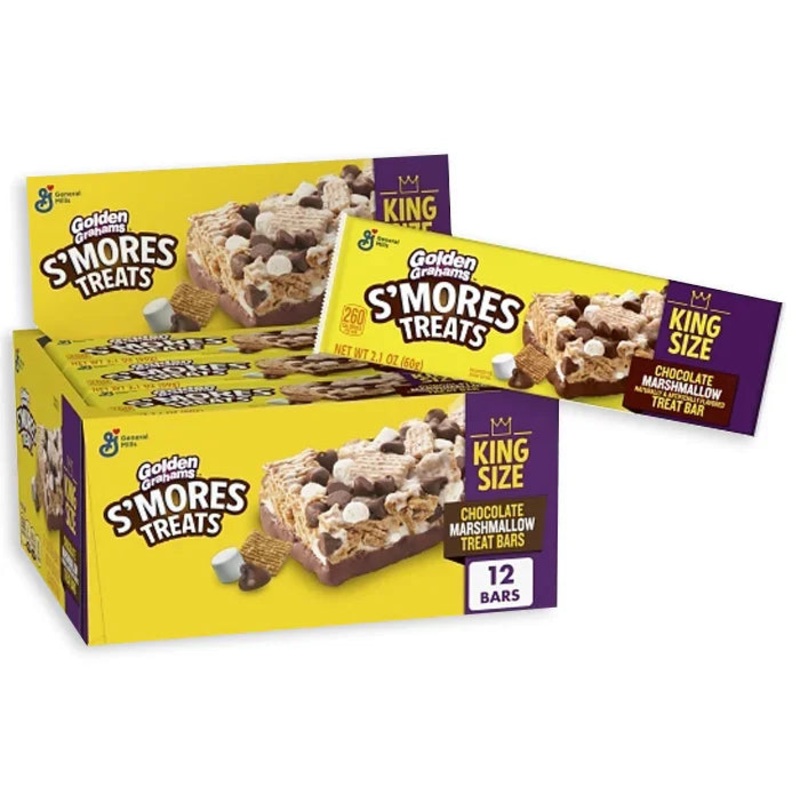 Golden Grahams Marshmallow Chocolate Bars – King Size: 12-Piece Box