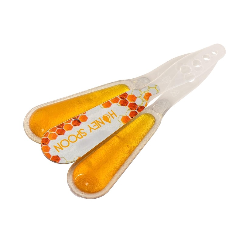 Honey Spoon – Easy To Stir Pure Natural Crystalized Wildcrafted Honey, Disposable And Individually Wrapped Spoons, Gluten Free (