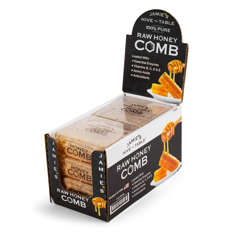 Jamie’S Hive To Table 100% Raw Honeycomb, 72 Oz (Pack Of 6) – All-Natural Pure Georgia Honeycomb – Fresh Georgia Honeycomb With