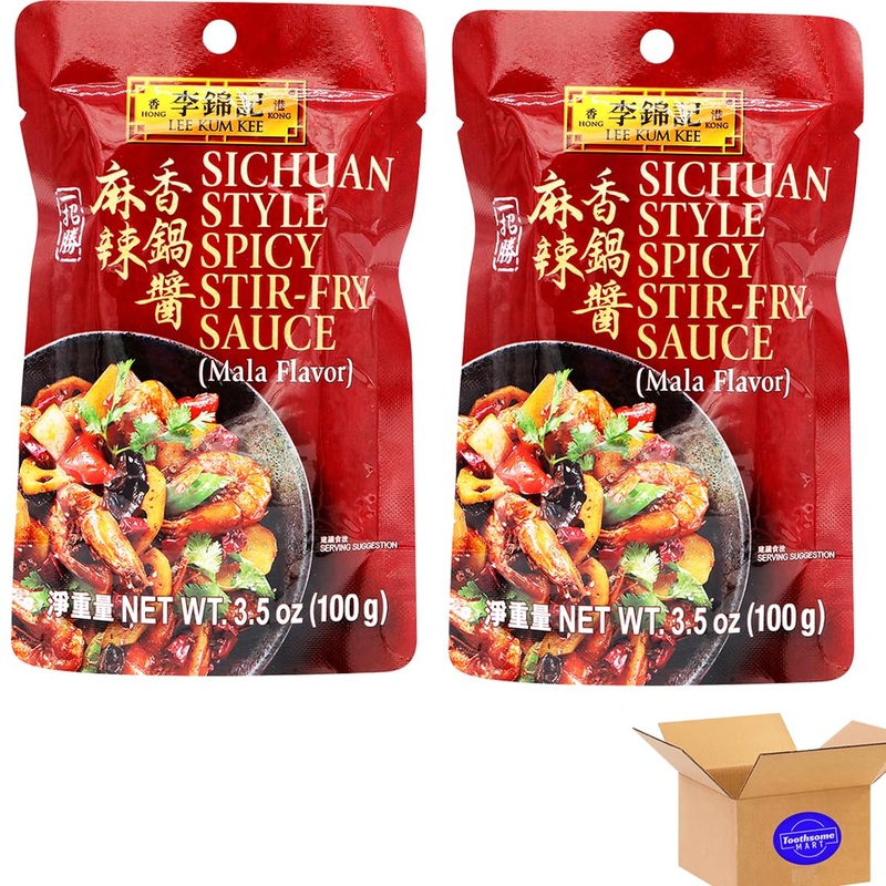 L K K Sichuan Style Spicy Stir-Fry Mala Flavor Asian Sauce 3.5Oz/100G 2Pack