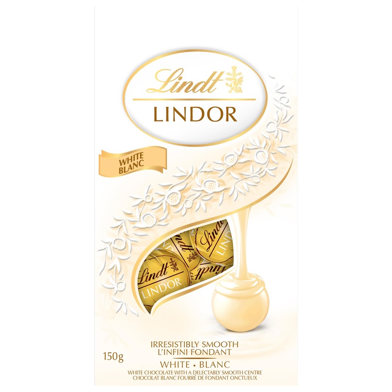 Lindt LINDOR White Chocolate Truffles 150-Gram Bag