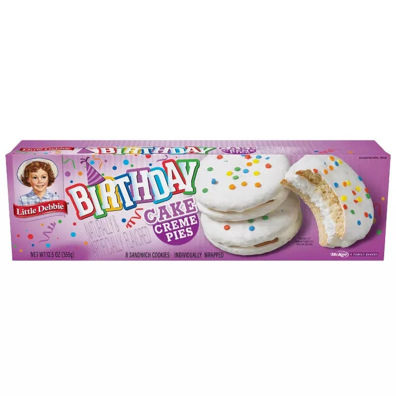 Little Debbie Birthday Cake Creme Pies: 8-Piece Box