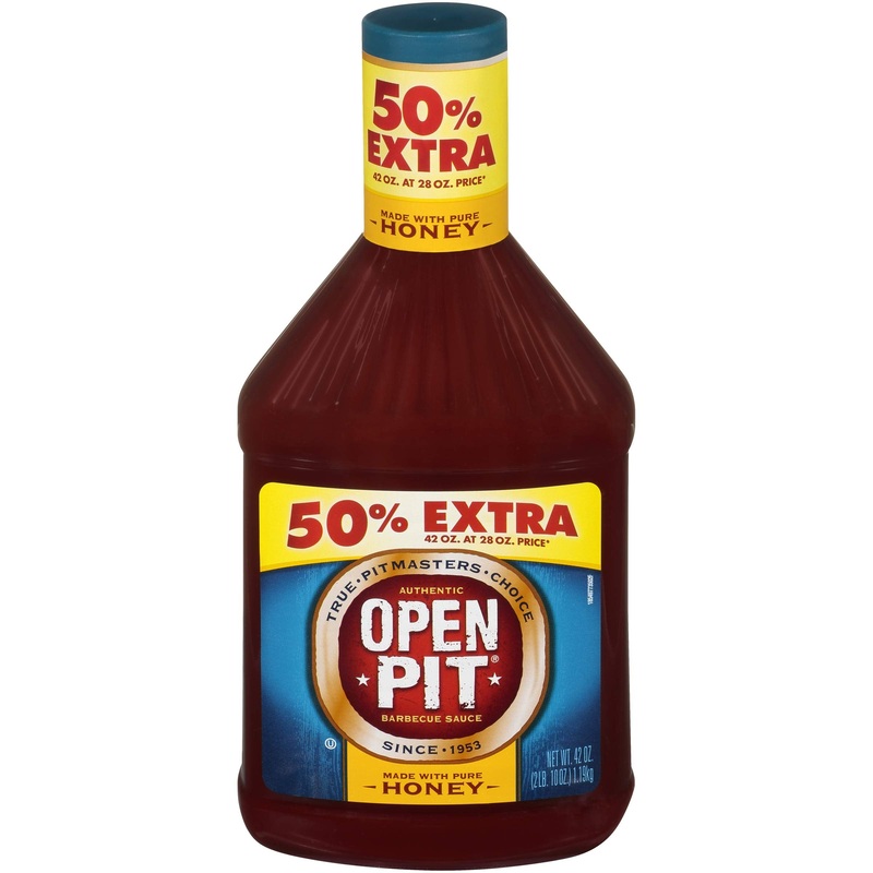 Open Pit Blue Label Honey Barbecue Sauce, Made With Pure Honey, Value Size, 42 Oz. (Pack Of 6)