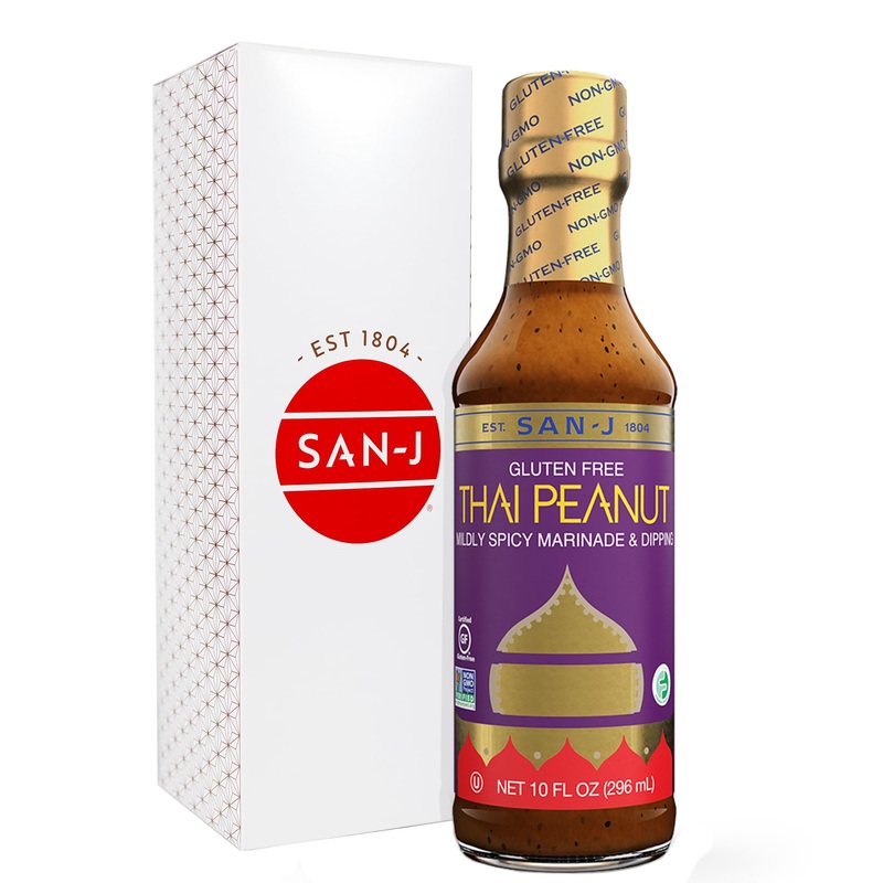 San-J – Gluten Free Thai Peanut Sauce -Traditional And Tasty Cooking Sauce – Non-Gmo – 10 Oz. Bottle