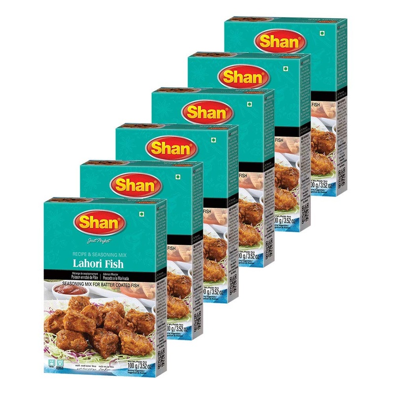 Shan Lahori Fish Recipe And Seasoning Mix 3.5 Oz (100G) – Spice Powder For Batter Coated Fried Fish – Suitable For Vegetarians –
