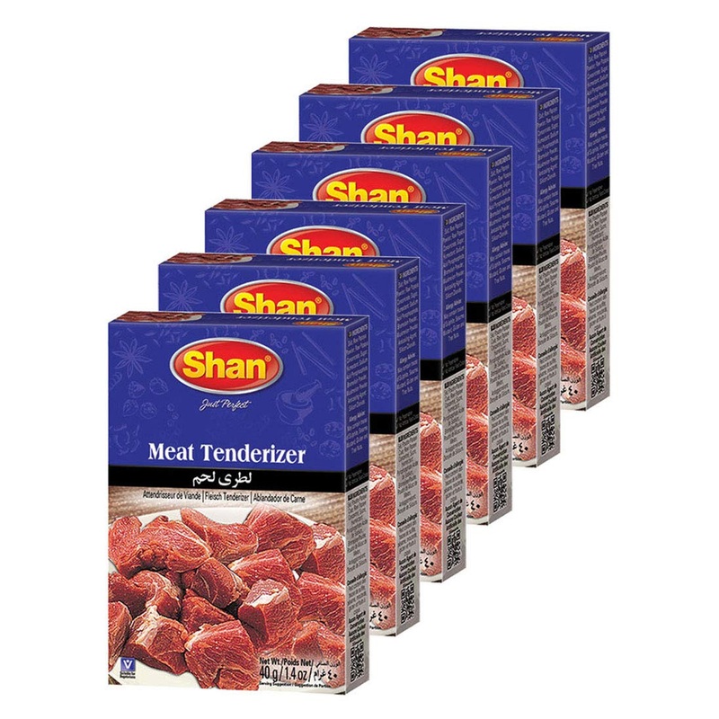 Shan Meat Tenderizer Seasoning Mix 1.4 Oz (40G) – Double Strength Tenderizing High Altitude Cooking Powder – Suitable For Vegeta