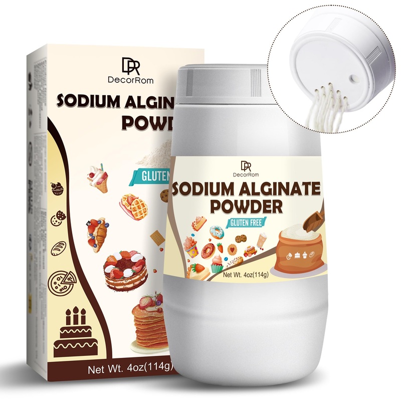 Sodium Alginate Powder 4Oz – Pure Sodium Alginate Thickening Powder Gelling Agent For Caviar Spheres Making, Desserts, Ice Cream