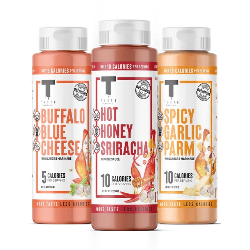 Taste Flavor Co. Grilling, Dipping Sauce And Marinade, Great Tasting, Low-Calorie Sauces, Keto Friendly, No Oils (3 Pack, Ignite