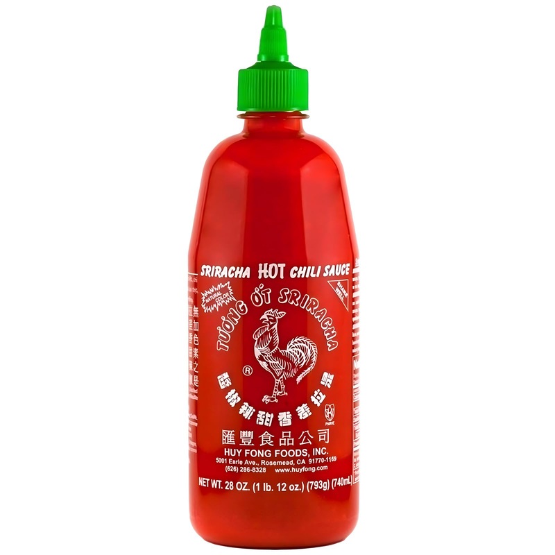 The Original Huy Fong Sriracha Hot Chili Sauce, 28 Oz Rooster Sriracha Chili Sauce, Low Carb Classic Cook Sriracha Chili Paste,