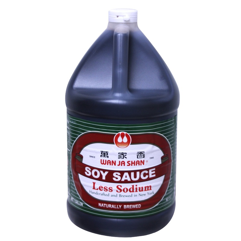 Wan Ja Shan Less Sodium Soy Sauce 1 Gallon