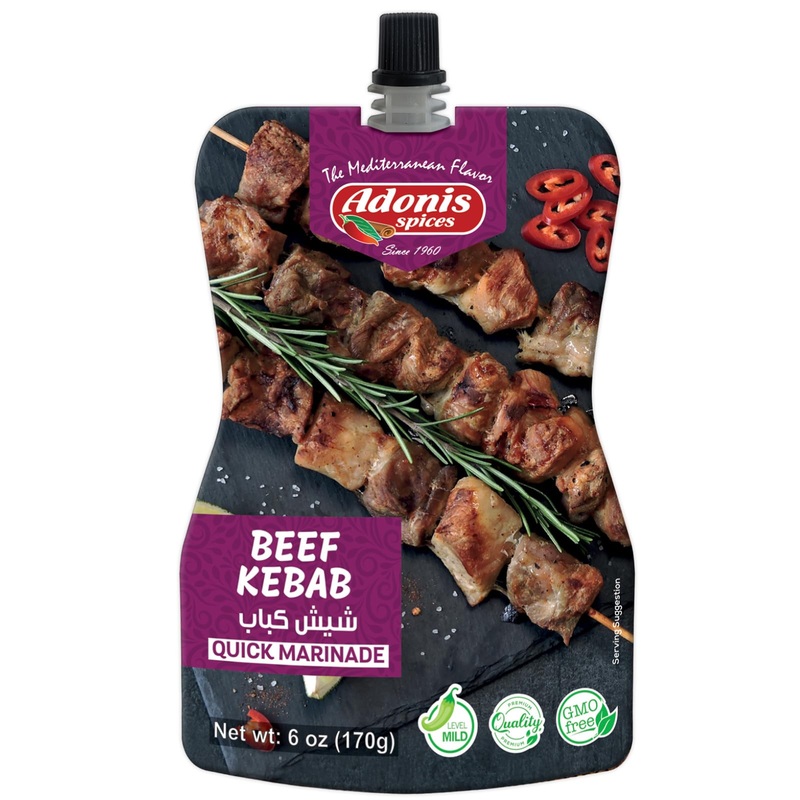 Adonis – Beef Kebab Quick Marinade, 6 Oz (170G), Ready To Use Liquid Seasoning Marinade