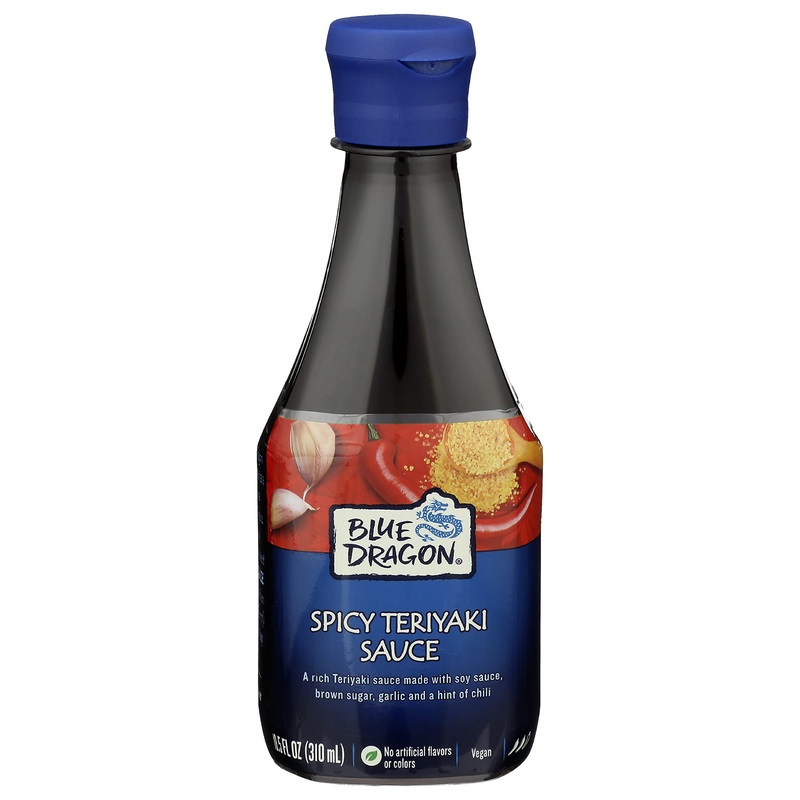 Blue Dragon Spicy Teriyaki Sauce, Dipping Sauce, Marinade, Squeezy Bottle, Vegan, 10.5 Ounce (Pack Of 1)