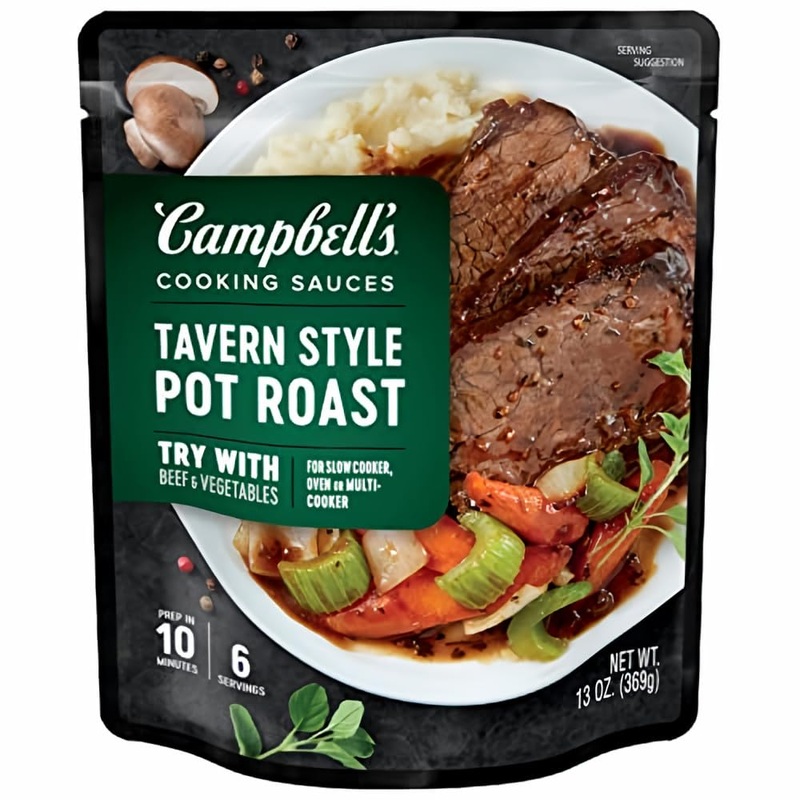 Campbell’S Slow Cooker Sauces Tavern Style Pot Roast With Mushrooms And Roasted Garlic 13Oz (Pack Of 4)