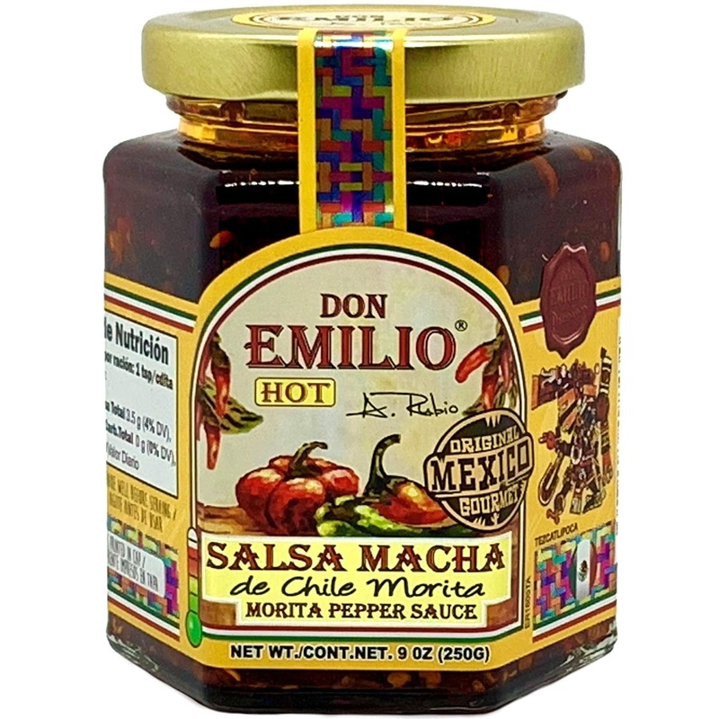 Don Emilio Morita Artisanal Salsa Macha Authentic Mexican Spicy Chili Oil Oil Glass Jar 9 Oz