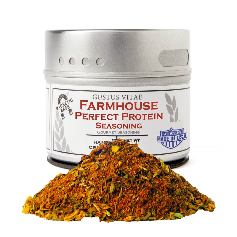 Farmhouse Perfect Protein Seasoning – Authentic Gourmet Spice Mix & Artisanal Seasoning – Non Gmo- 2.5 Oz – Small Batch – Magnet