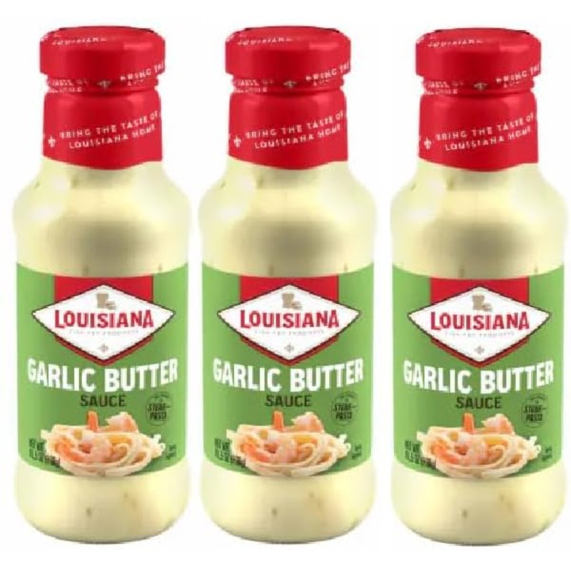 Garlic Butter Sauce Delicious On Steak And Pasta (Pack Of 3 Bottles) 10.5 Oz.