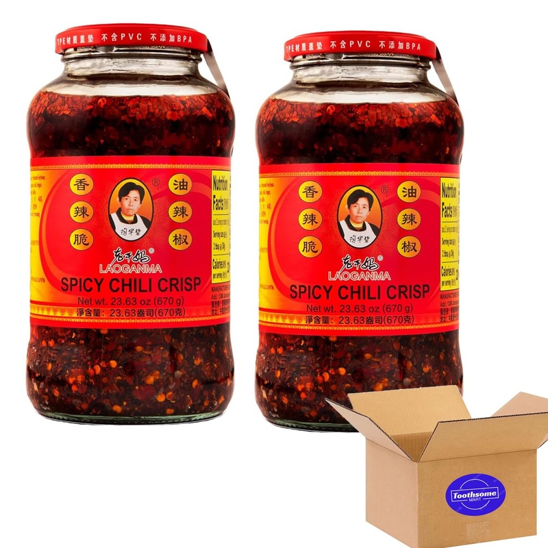 Laoganma Spicy Chili Crisp Sauce, Chinese Sauce Xiang La Cui 23.63Oz Pack Of 2