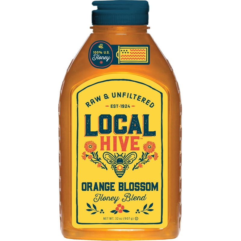 Local Hive Orange Blossom Raw Unfiltered Honey – 16Oz, 100% Pure Us Honey, Sourced From American Bees And Beekeepers, Natural Sw